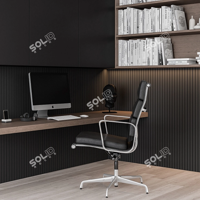 ErgoHome Office Desk Set 3D model image 3