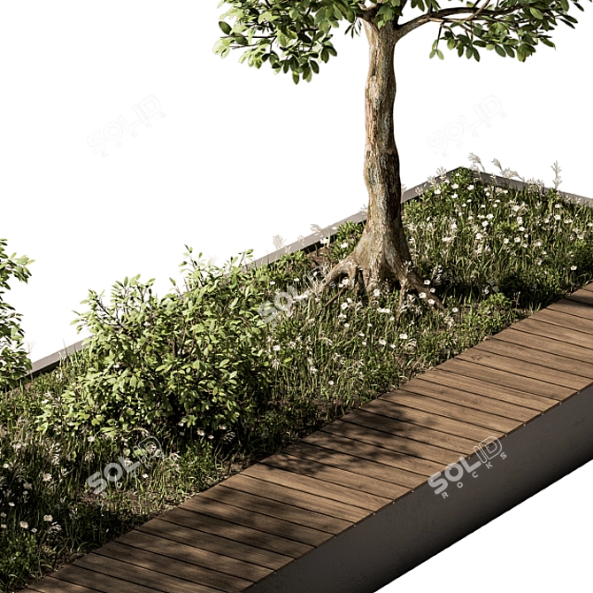 Urban Oasis Bench Set 24 3D model image 3