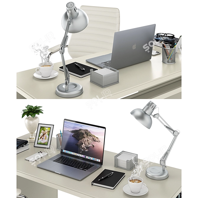 Sleek MacBook 5 for Productive Work 3D model image 5