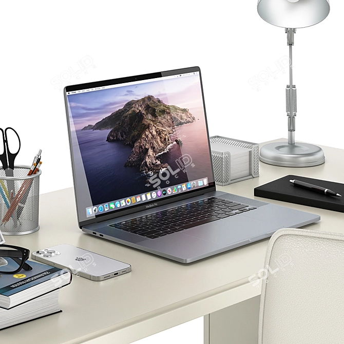 Sleek MacBook 5 for Productive Work 3D model image 6