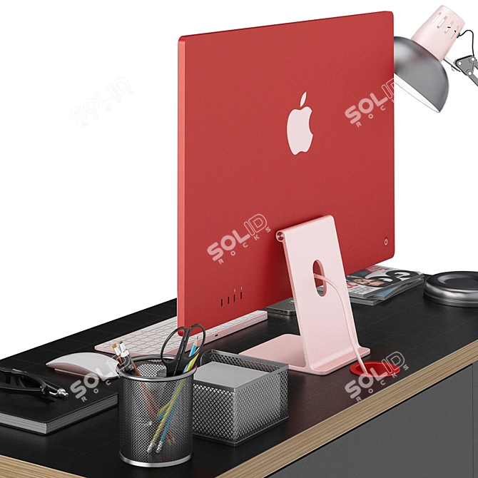 Pink iMac: Stylish and Powerful Workstation 3D model image 5