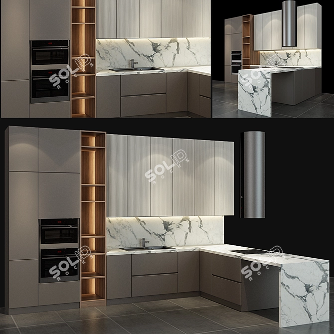 66-Piece Kitchen Set 3D model image 2