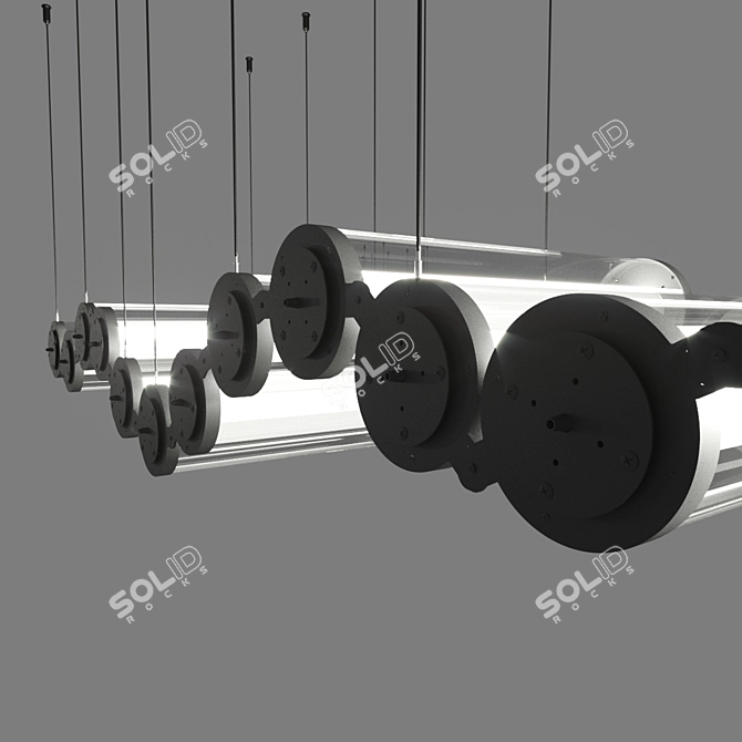 WaveLight: Modern Hanging LED Luminaire 3D model image 1