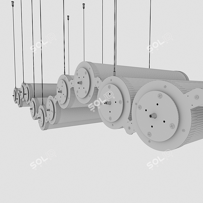 WaveLight: Modern Hanging LED Luminaire 3D model image 7