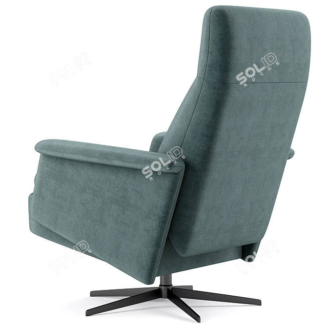 Modern Crescent Swivel Recliner 3D model image 4