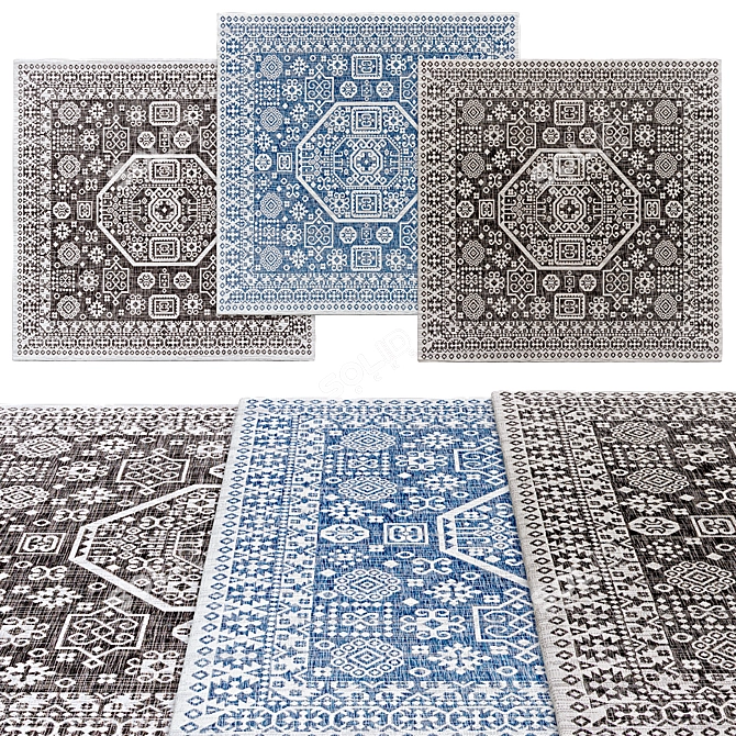 Square Rugs Collection | 3 Sizes 3D model image 1