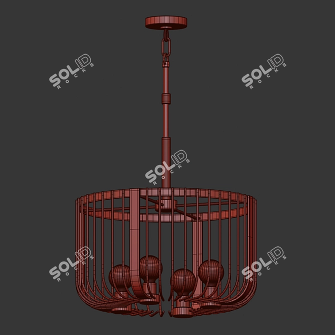 Elegant Norfolk Chandelier 3D model image 3