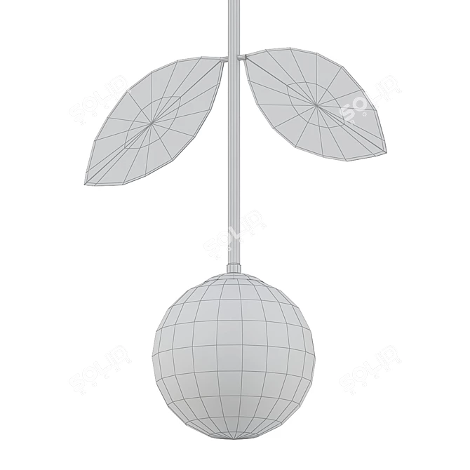 Sleek Leaf Pendant Light 3D model image 2