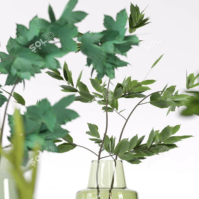 Greenery Bliss: Vases of Natural Elegance 3D model image 5