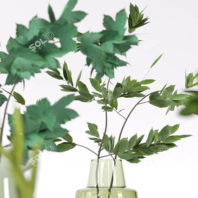 Greenery Bliss: Vases of Natural Elegance 3D model image 15