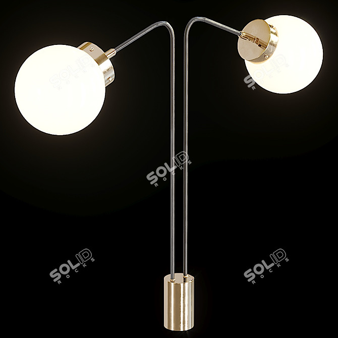 Art Deco 35 Studio Lamp: Elegant Tabletop Design 3D model image 2