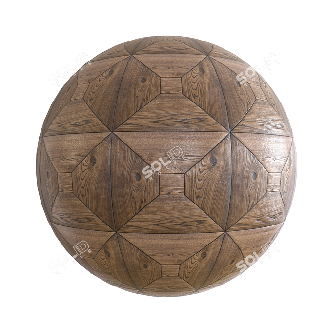 Title: Seamless Oak Parquet Tiles 3D model image 2