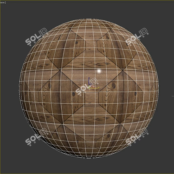 Title: Seamless Oak Parquet Tiles 3D model image 3