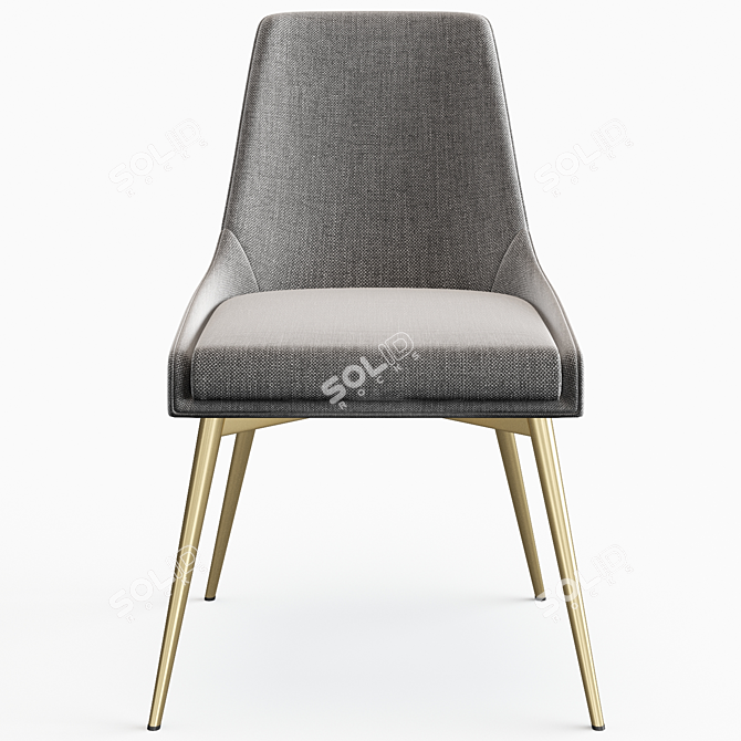 Elegant Ellenberger Velvet Chair 3D model image 2