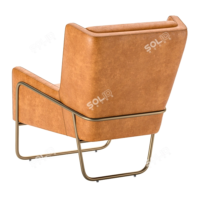 Wembley Leather Lounge Chair 3D model image 3