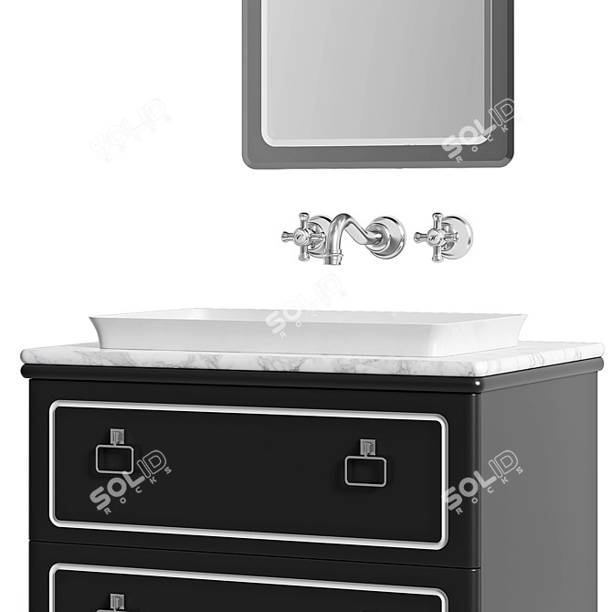 MIA ITALIA TORINO Washbasin Set 3D model image 4