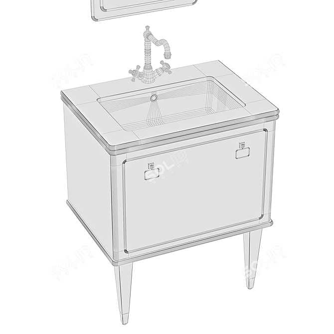 TORINO Washbasin Set: Elegant and Stylish 3D model image 5