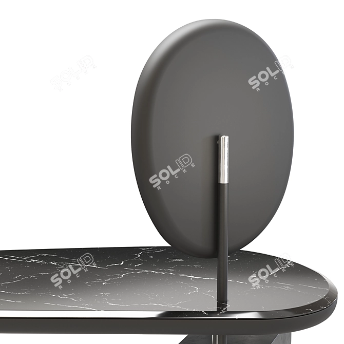 Luxury Living: Divani Pebble + Nina Dressing Table & Stool 3D model image 6