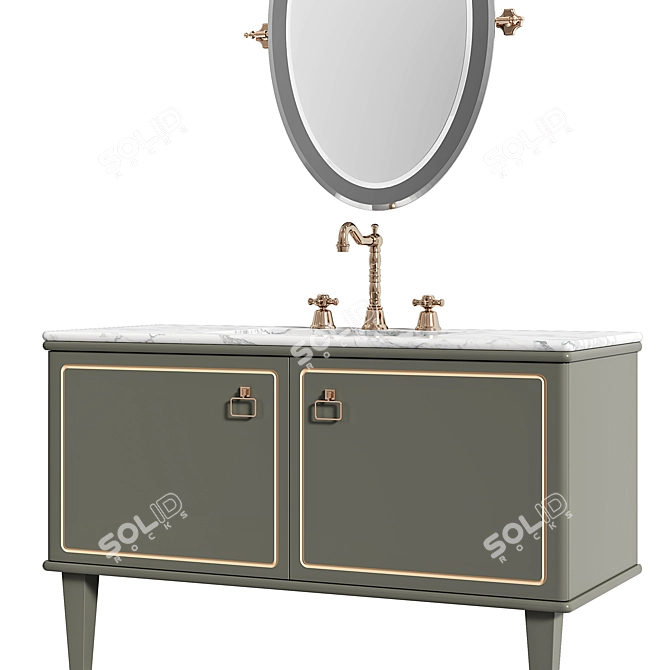 TORINO Washbasin Set: Elegant and Functional 3D model image 3