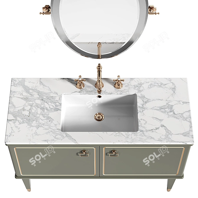 TORINO Washbasin Set: Elegant and Functional 3D model image 4