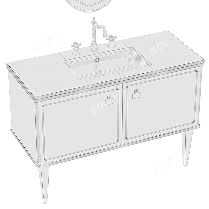 TORINO Washbasin Set: Elegant and Functional 3D model image 5