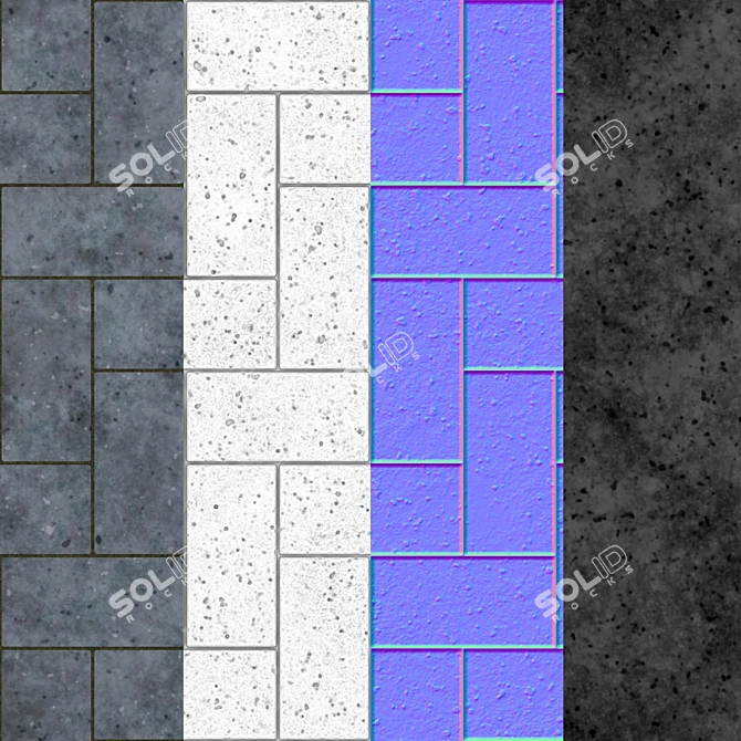 Seamless Texture 2K Paving Stone 3D model image 2