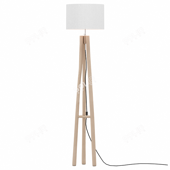 Rustic Charm: Lucelia Floor Lamp 3D model image 1