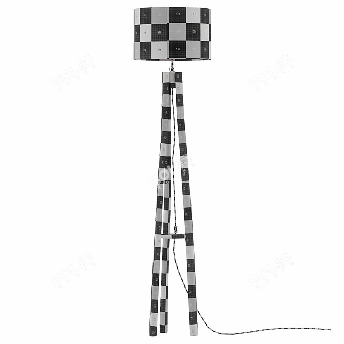 Rustic Charm: Lucelia Floor Lamp 3D model image 4