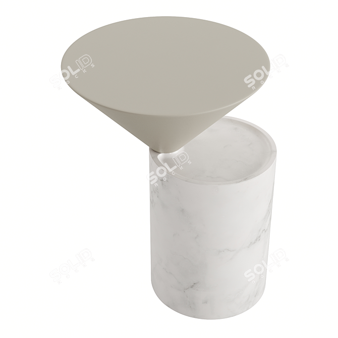 Elegant De La Espada Laurel Marble Side Table 3D model image 5