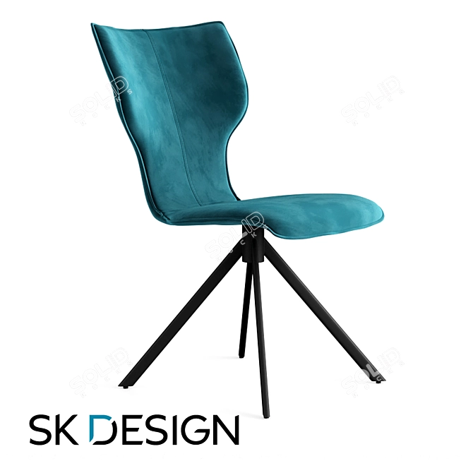 Essen Metal Chair: Stylish and Sturdy 3D model image 1