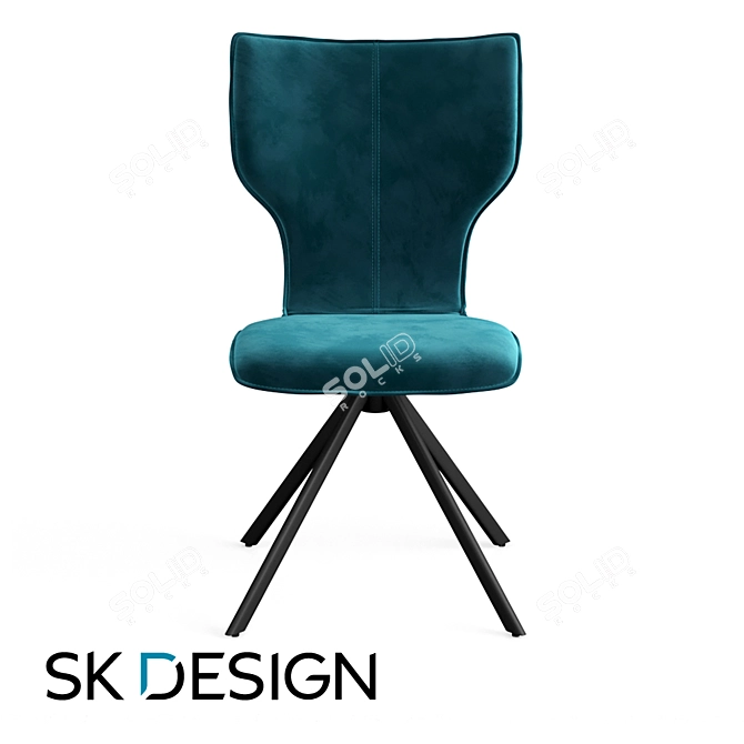 Essen Metal Chair: Stylish and Sturdy 3D model image 2