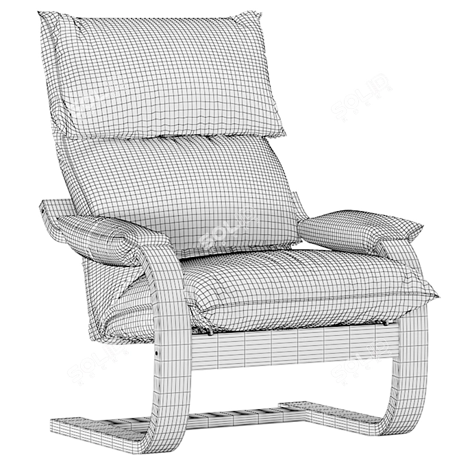 Onega Relax Armchair | Adjustable Backrest | Ergonomic Design 3D model image 6