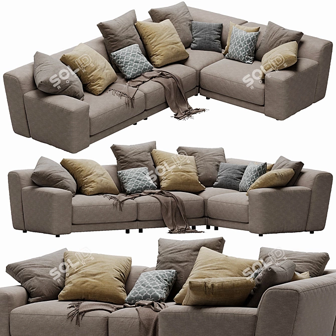 Modern Blanche Tutto Sectional: Versatile, Stylish, and High-Quality 3D model image 3