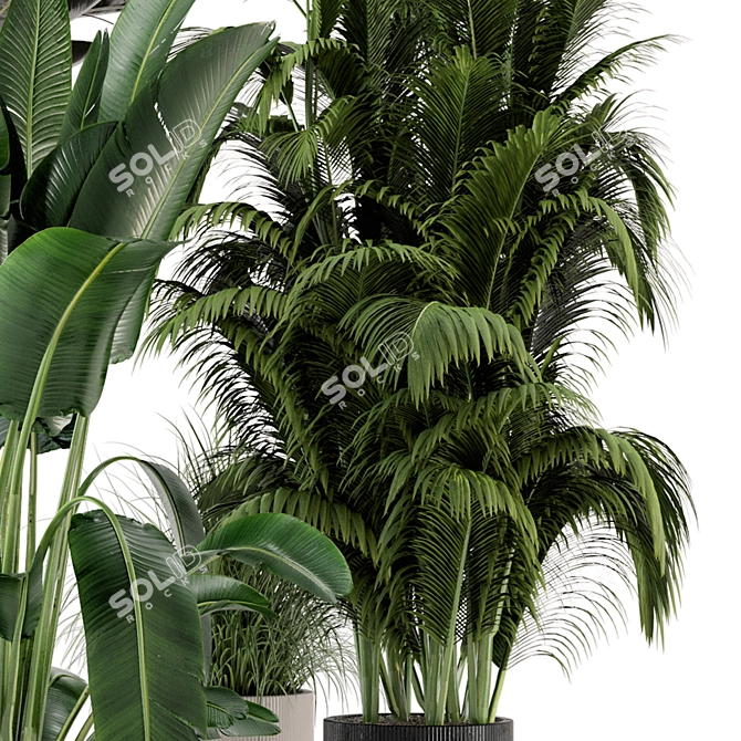 Ferm Living Bau Pot Large - Set 206: Stylish Indoor Plant Collection 3D model image 2