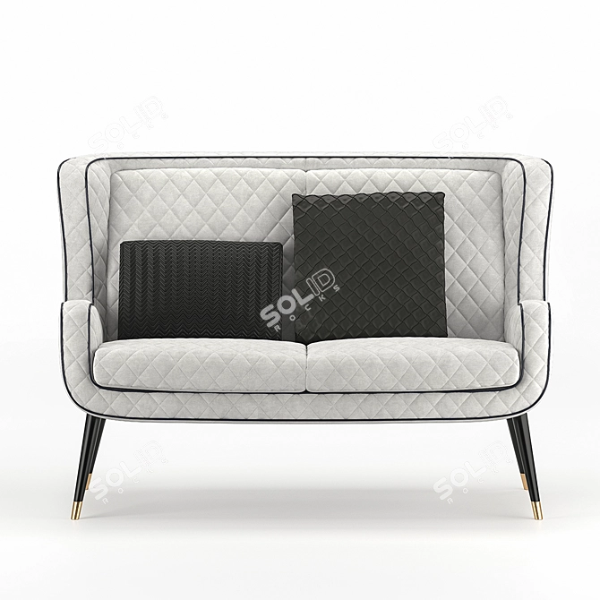 Baxter Dolly Art Deco Sofa 3D model image 2