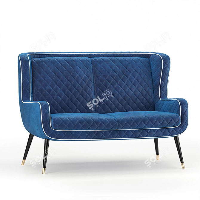 Baxter Dolly Art Deco Sofa 3D model image 4