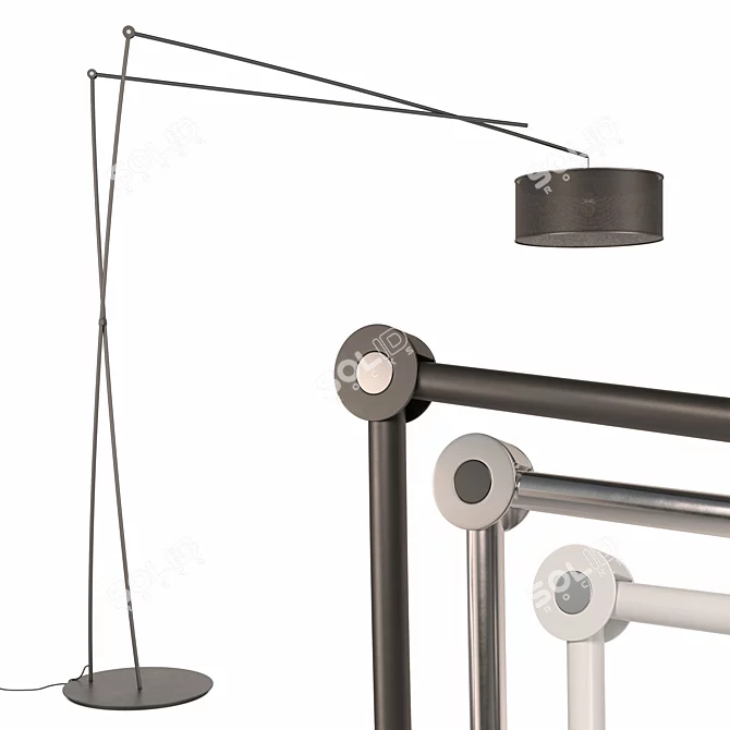 Minimalist Floor Lamp: Prandina Effimera F50 3D model image 1