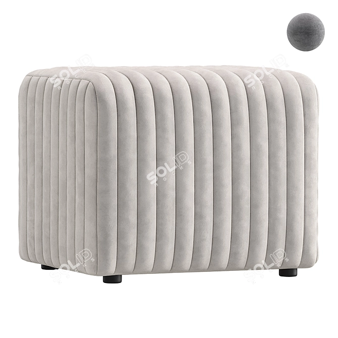 Elegant Rosetta Ottoman by Coco Republic 3D model image 1