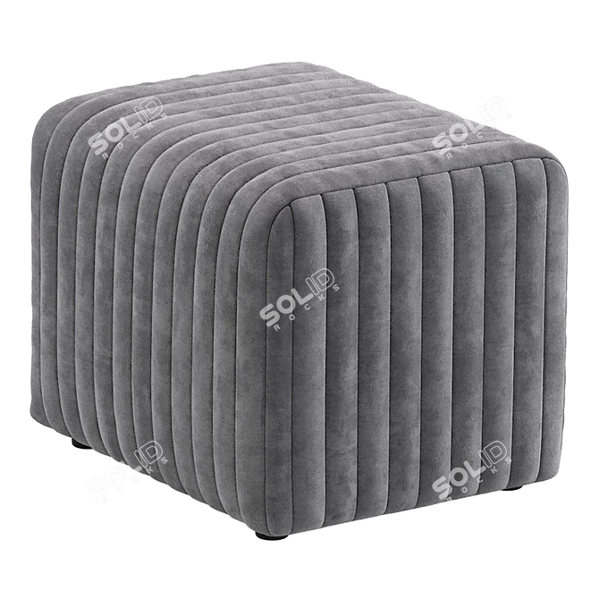 Elegant Rosetta Ottoman by Coco Republic 3D model image 2