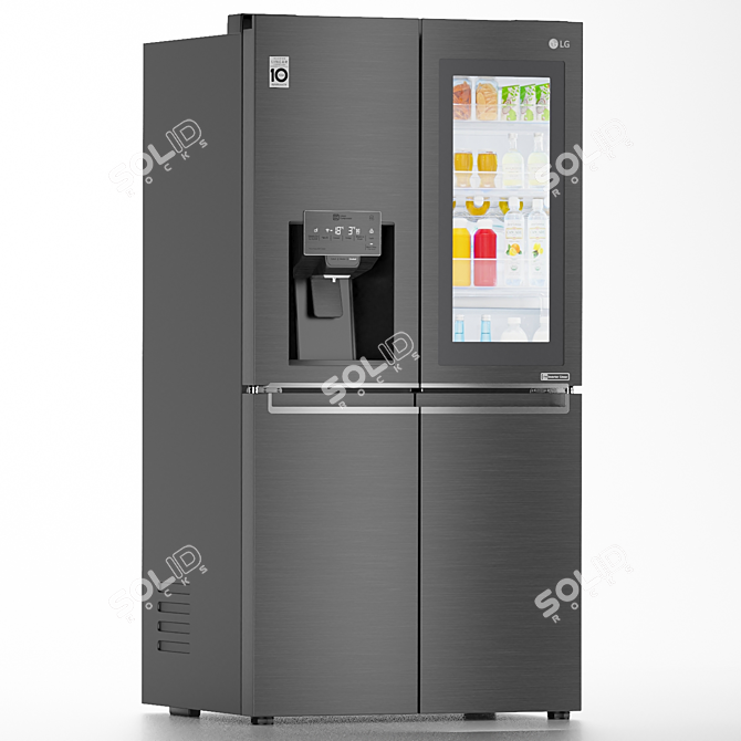 LG Refrigerator Set 6: Side-by-Side, DoorCooling+, & Freezer 3D model image 3