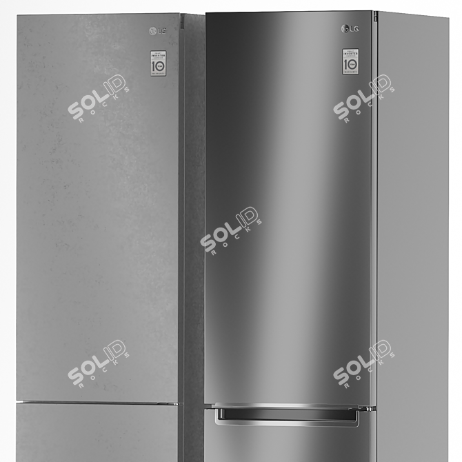 LG Refrigerator Set 6: Side-by-Side, DoorCooling+, & Freezer 3D model image 5