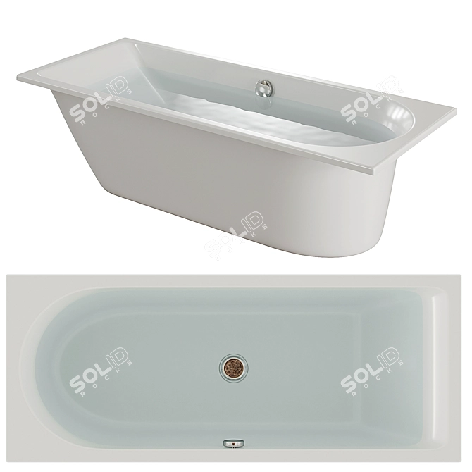 Duravit Darling New: Modern Acrylic Bathtub 3D model image 1