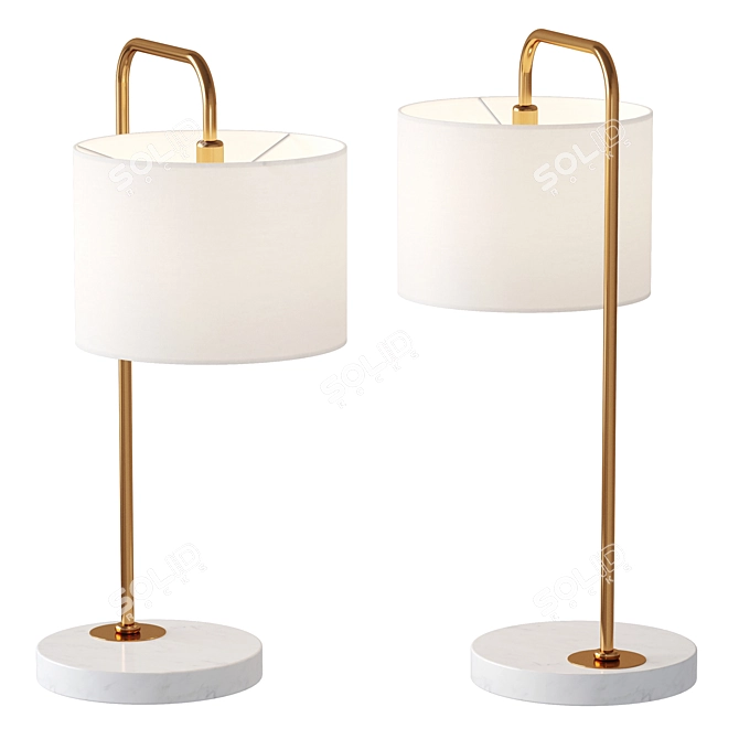 Elegant Dantone Rupert Table Lamp 3D model image 1