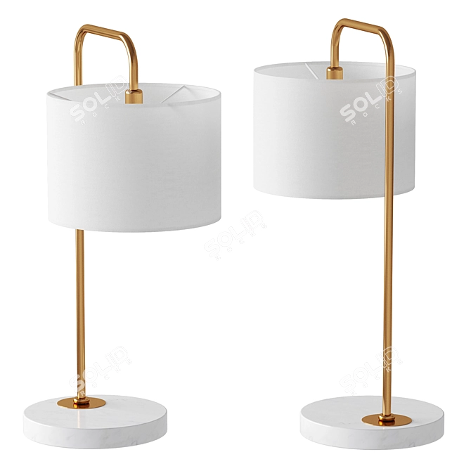 Elegant Dantone Rupert Table Lamp 3D model image 2