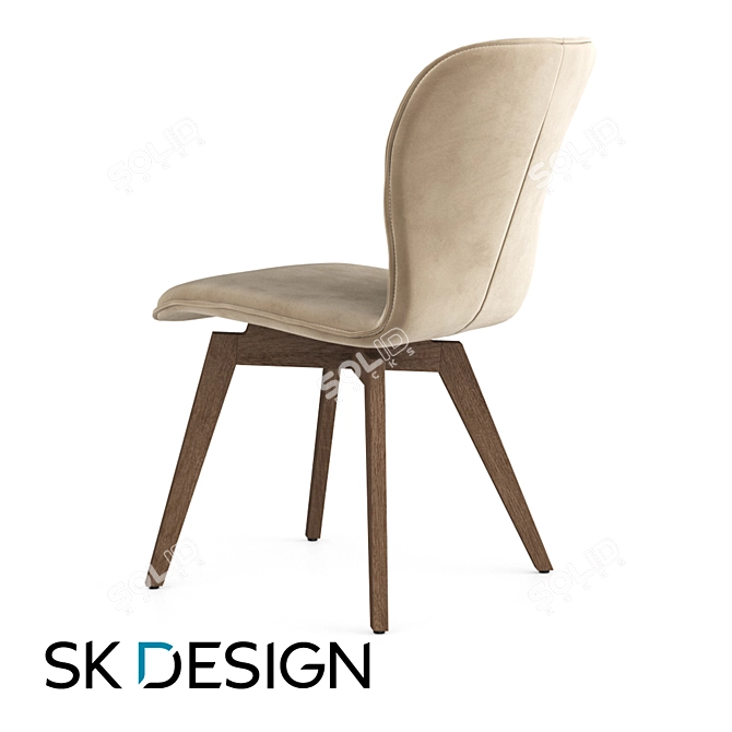 Elegant Aspen Dining Chair 3D model image 3