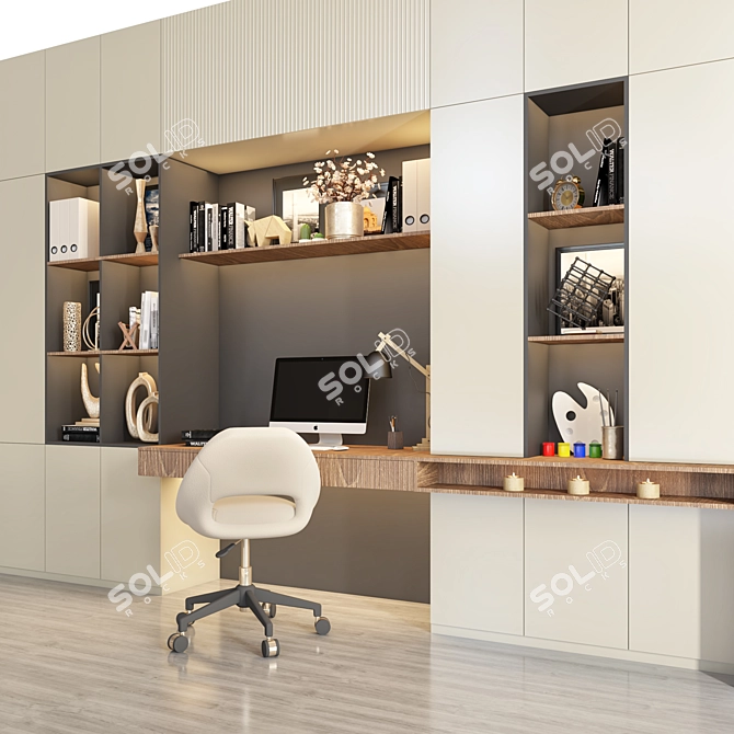 Modern Office Furniture Set 3D model image 3