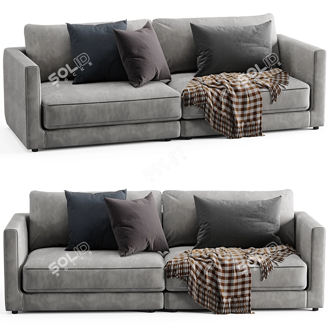 Elegant Blanche Katarina Sofa 3D model image 1