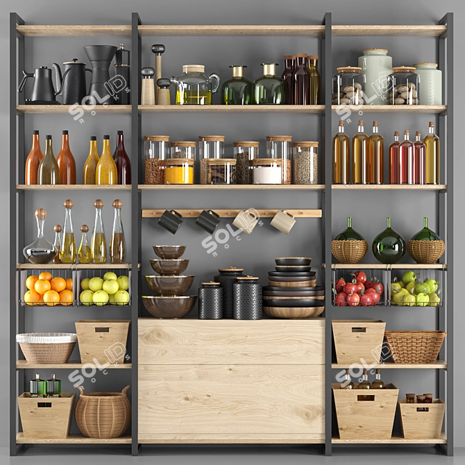 Versatile Kitchen Accessory Set 3D model image 1