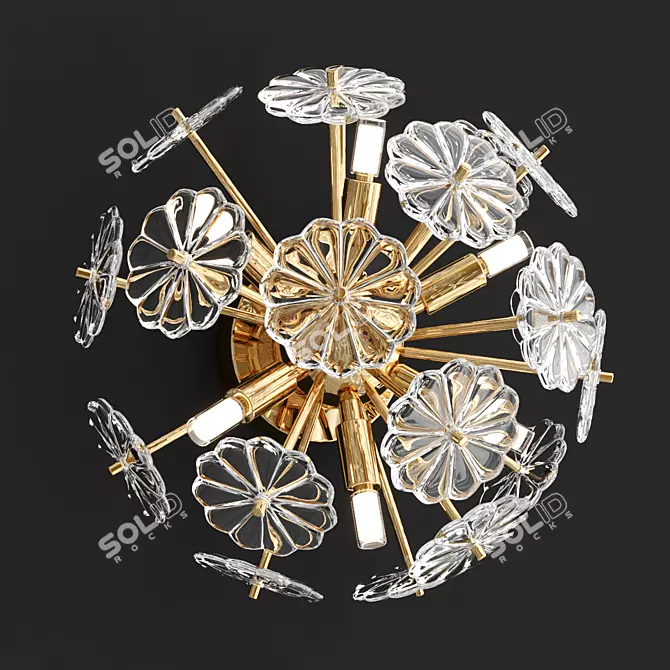 Elegant Glow Sconce 3D model image 1