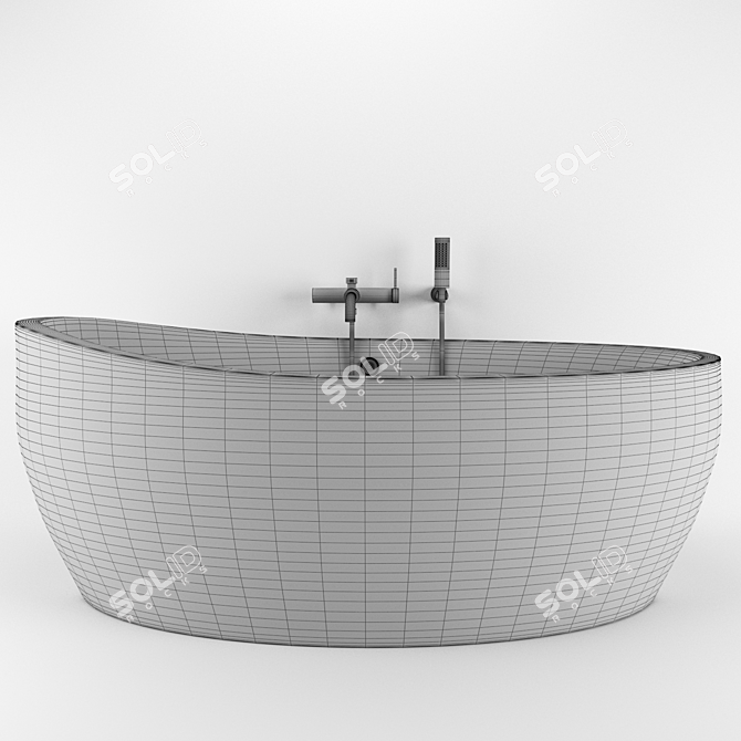 Freestanding Bath: 85x167x93 cm 3D model image 4